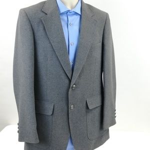 Edgeworth Gray Two Silver Bttn Blazer Sport Coat